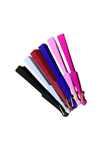 YELPAZE DÜNYASI Yelpaze Organizasyon Sponsor Yelpaze Düz Renk Karışık Set 6 a...