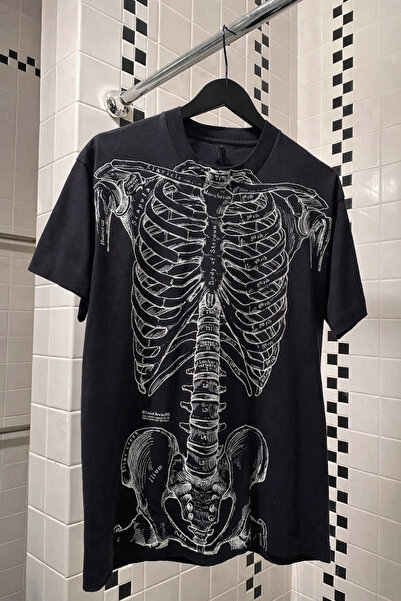 Butik101 Y2k fairycore iskelet goth tshirt