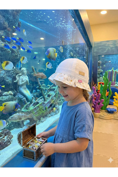 PIECE SIGNATURE Καπέλο bucket για κορίτσια από 100% βαμβάκι (μέγεθος 50-53) (...