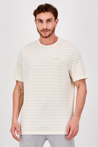 Puma Men Sportswear Fit Short Sleeve Outdoor T-Shirt, Cream