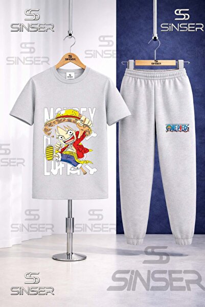 SS SİNSER Παιδικό σετ φόρμας ANIME ONE PIECE SOL YAZI με στάμπα