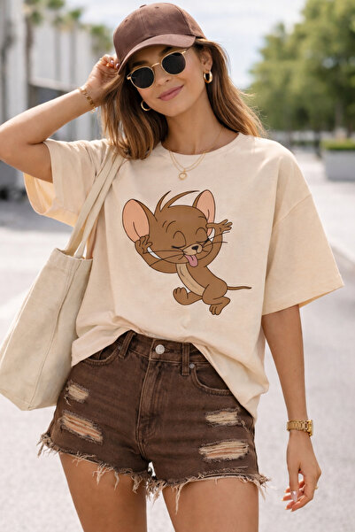 ArtYus Χαριτωμένο μπλουζάκι με στάμπα Nanik με χαρακτήρα ποντικιού – Βαμβακερ...