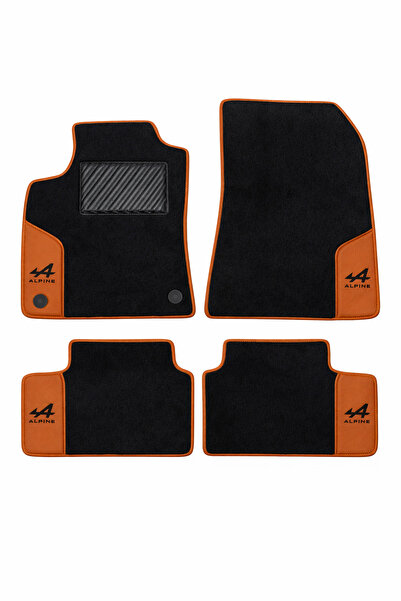 shop Ruby/ Nakışlı Deri desen Alpine logo Oto Halı Paspas Renault clio 5-2020...