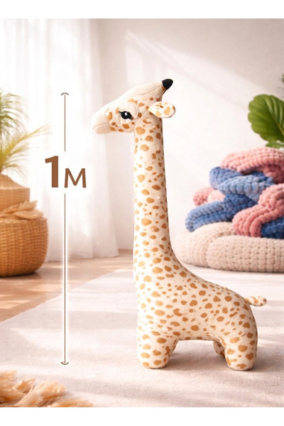 peluş Zürafa Oyuncak Büyük Boy 1 Metre Dekoratif Hediyelik Uyku ve Oyun arkadaşı
