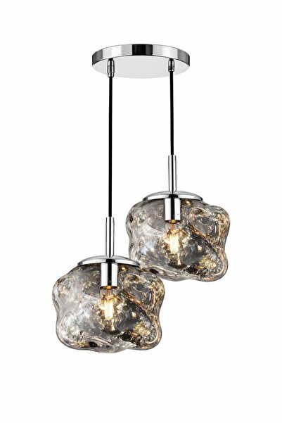 ecodesignline Liquid Glass 2 Modern Sarkıt Avize – Bakır , Gold , Füme Organi...