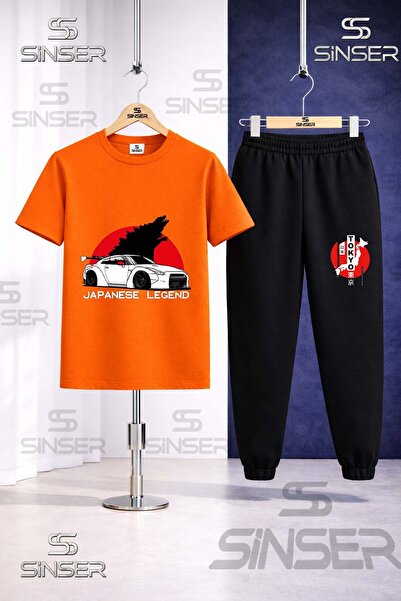 SS SİNSER Παιδικό Σετ Φόρμας με Στάμπα ARABA TOKYO BYZ JAPENES YAZI