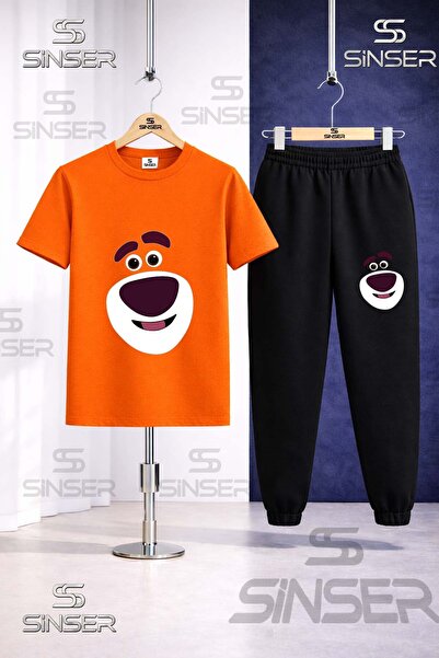 SS SİNSER Παιδικό Σετ Φόρμας με Στάμπα Αρκουδάκι με Χαμογελαστό Πρόσωπο