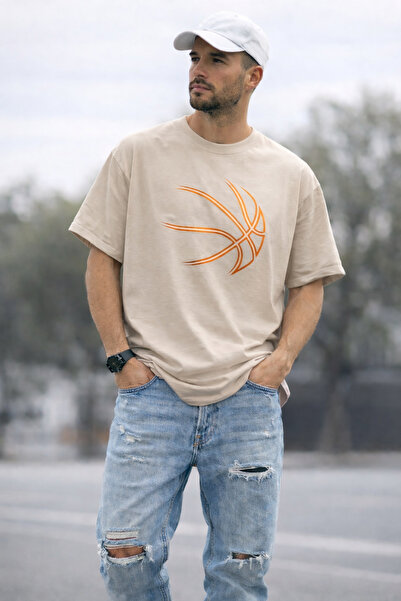 ArtYus Μπλουζάκι Unisex Oversize με στάμπα με σχέδιο μπάλας μπάσκετ – Βαμβακε...