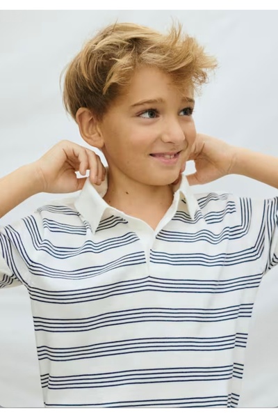 MAYORAL Limi̇ Young Boy Soft Flexible Mercerized Polo Collar T-Shirt