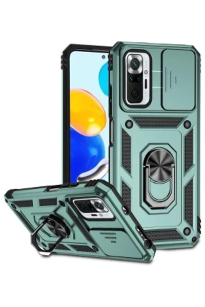 halkhouse Redmi Note 10 Pro&Poco M5S Kılıf Magnetik Standlı Kamera Korumalı Z...