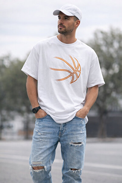 ArtYus Μπλουζάκι Unisex Oversize με στάμπα με σχέδιο μπάλας μπάσκετ – Βαμβακε...