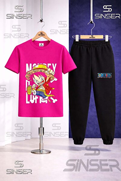 SS SİNSER Παιδικό σετ φόρμας ANIME ONE PIECE SOL YAZI με στάμπα