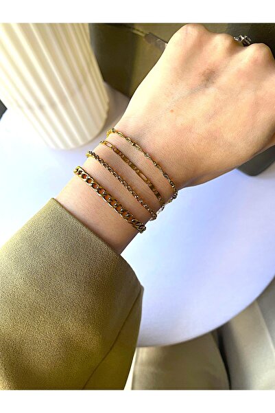 MARCİELO Accessories Çelik Gold Kombin Bileklik - Luna, Stellar Grace, Alora ...
