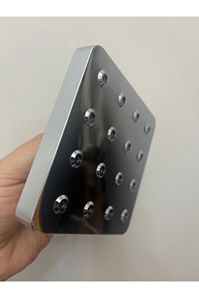 ARDSU Premium Krom Kaplama Yağmurlama Özellikli Slim Su Tasarruflu Lüks Kare ...