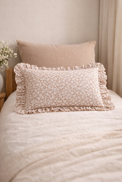 Ruffle Decorative Pillow & Ornamental Pillow &Decorative Pillow ( 35 x55 cm )