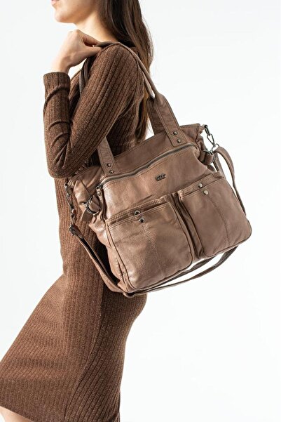 Baginn Ρετρό Vegan Δερμάτινη Γυναικεία Τσάντα Ώμου Y.S. Δερμάτινη Τσάντα Χιασ...