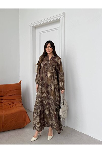 Şeker Portakalım Φόρεμα μάξι μποέμ με λουλουδάτο σχέδιο, μακρυμάνικο, με κουμ...