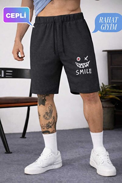 TREND ALİSSE Smoked Men's Sports Bermuda Summer Casual Shorts