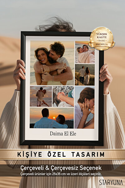 STARYUNA Romantik Hediye, Kişiye Özel Fotoğraflı Tablo, Doğum Günü Hediyesi C...