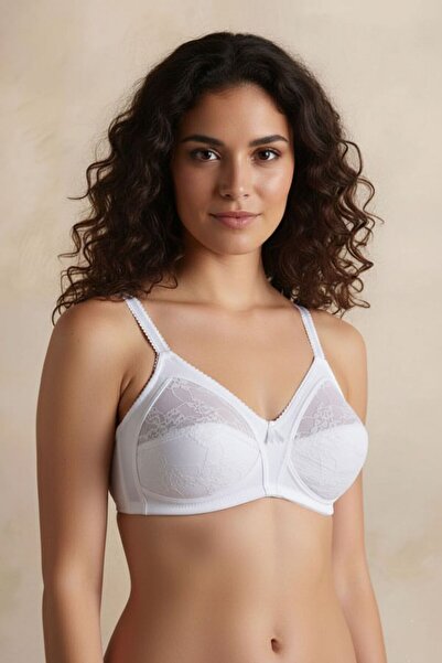 Yeni İnci Γυναικείο σουτιέν με δαντέλα και σταθερές τιράντες (με δώρο για κάλ...