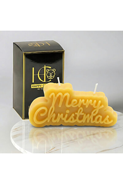Happy Candles Lumanare din ceara de albine, Merry Christmas, Craciun