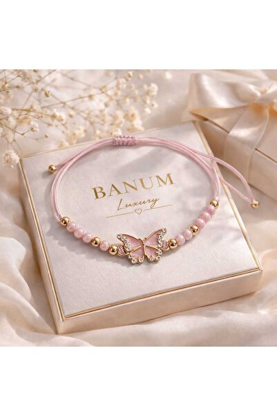 Banum Luxury Zarif Kelebek Detaylı Ayarlanabilir İpli Şık Tasarım Bileklik