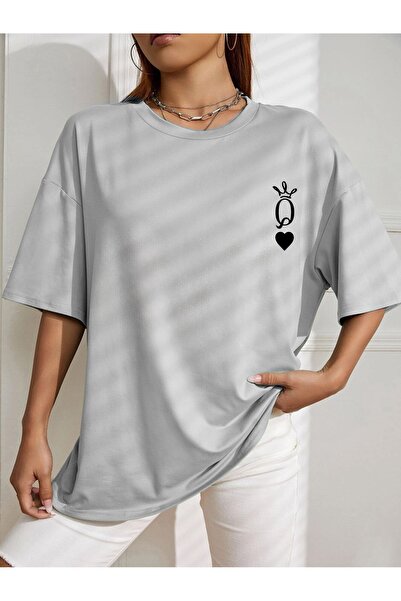 AZIZI TEKSTIL Oversize μπλουζάκι με στάμπα Queen