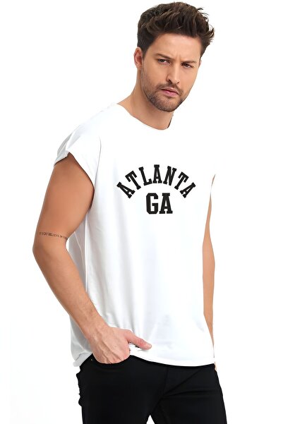 AZIZI TEKSTIL Μπλουζάκι μεγάλου μεγέθους με στάμπα Atlanta GA