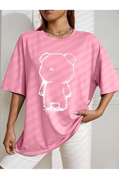 AZIZI TEKSTIL Μπλουζάκι Oversize Bear Printed