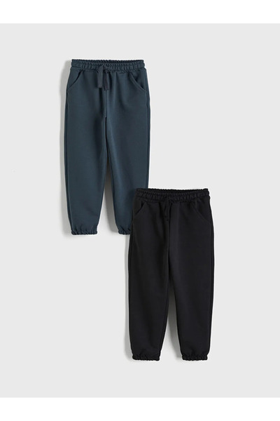 LC Waikiki LCW Kids Μαύρο Παιδικό Αθλητικό Παντελόνι Jogger για Αγόρια, Σετ 2...