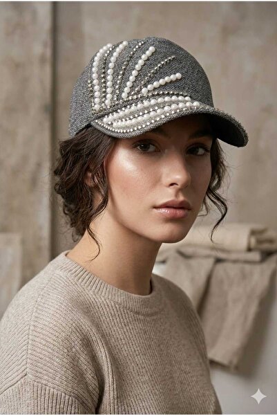 WOHOME Γυναικείο καπέλο με πέτρες και κεντημένα μαργαριτάρια, καλοκαιρινό - Ρ...