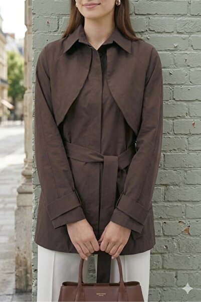 Loreen Γυναικείο πουκάμισο με γιακά και ζώνη, τύπου τουνίκ 20759