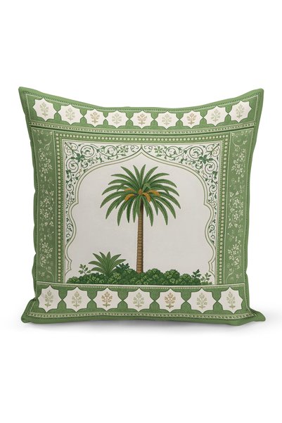 Bertille Home Palmiye Series Double-Sided Digital Printed 3-Piece Throw Pillow Cover Set (Palm Tree)