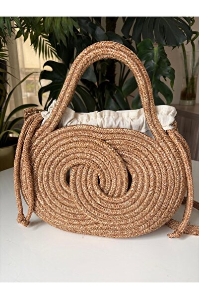 Nev Design Handmade, Casual, Straw Bag, with Inner Bag, Infinity Model
