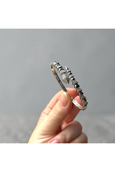 Zirkon Taşlı Marka Model Kelepçe Bileklik