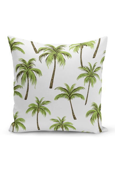 Bertille Home Palmiye Series Double-Sided Digital Printed 3-Piece Throw Pillow Cover Set (Palm Tree)