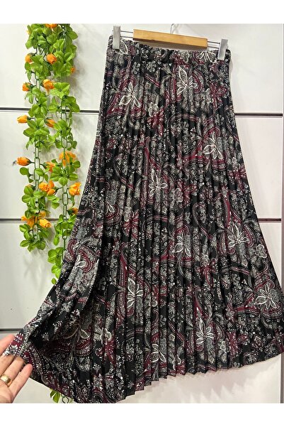 edu collection Φούστα κρεπ με σχέδια και επένδυση