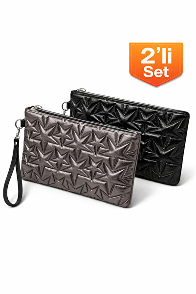 Adelina Bags Πακέτο 2 τσαντών με μοτίβο αστεριών, τσάντα χειρός με λουράκι κα...