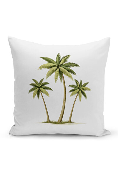 Bertille Home Palmiye Series Double-Sided Digital Printed 3-Piece Throw Pillow Cover Set (Palm Tree)