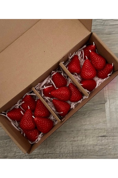 Veluna mum El Yapımı Mini Çilek Mum 🍓💫