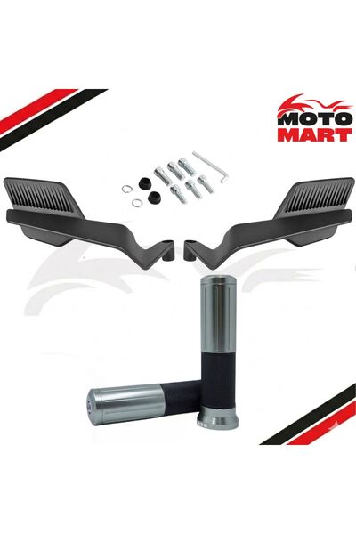 motomart+ Rks Newlight 125 Aksesuar Seti-Katlanır Aynalı- Gri-Ma10066
