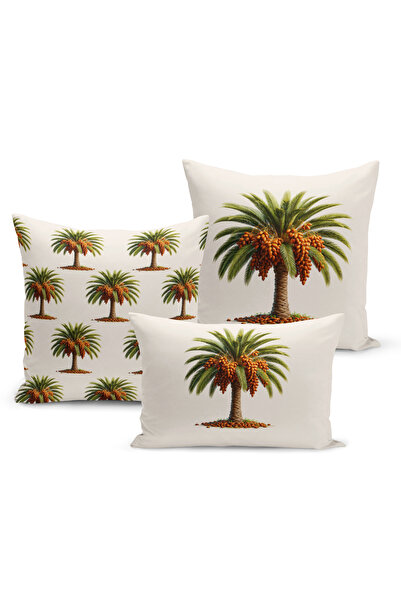 Bertille Home Σετ 3 καλύμματα μαξιλαριών με ψηφιακή εκτύπωση διπλής όψης της ...