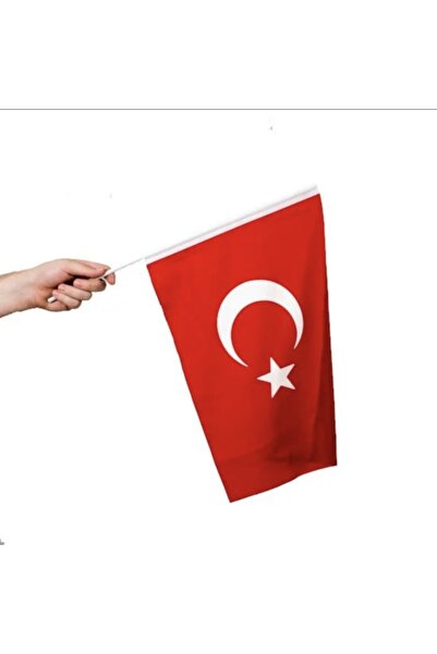 CMB SHOP CMB BAYRAK Türk Bayrağı 30cm x 45cm Sopalı 110 Gr Raşel Kumaş Sopalı...