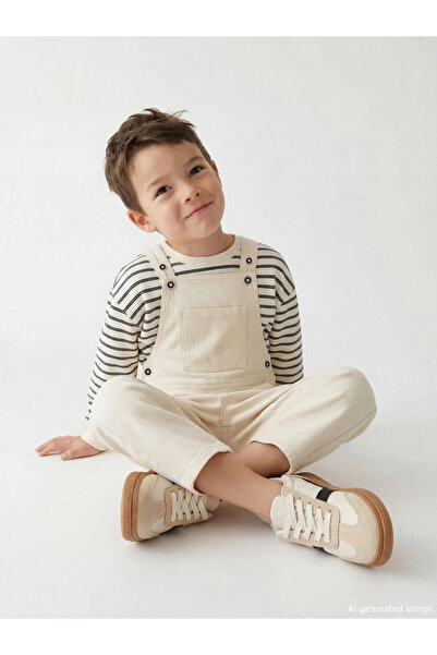 LC Waikiki LCW Παιδική Μπεζ Σαλοπέτα από Γκαμπαρντίνα για Αγόρια