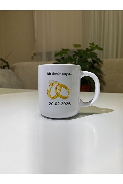 Ayab Seramoni Baskı Kişiye Özel Baskı Porselen Kupa Bardak Tarih ve Yazı İste...