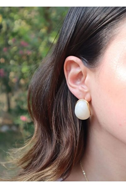 Lunarie Xuping Oval Cabochon Earrings - Vintage Colorful Natural Stone Pastel...