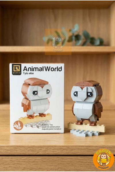 Bricks Baykuş Figürü 3D Yapı Oyuncakları (113 Parça) - Sevimli Hayvanlar Eğit...