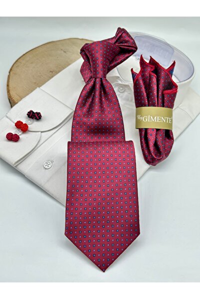 Gutiero Classic Tie with Red Dot Handkerchief