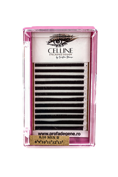 CELLINE EYELASHES Βλεφαρίδες σε τούφες, καμπυλότητα Β, μήκος 8-13 χιλιοστά x ...