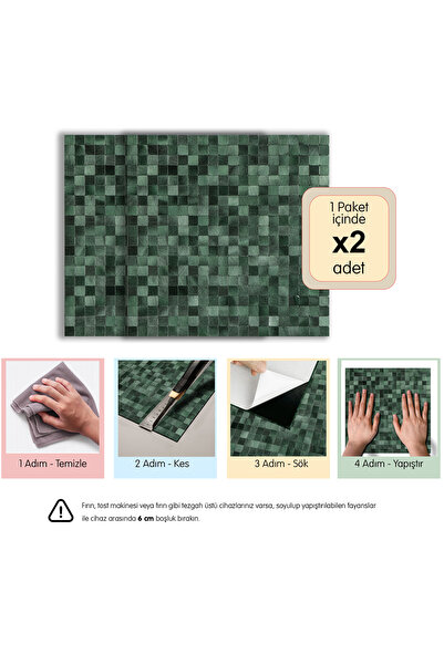 Stickez Tiles 3D Kendinden Yapışkanlı Metal Kompozit Duvar Karosu 30 cm x 30 ...